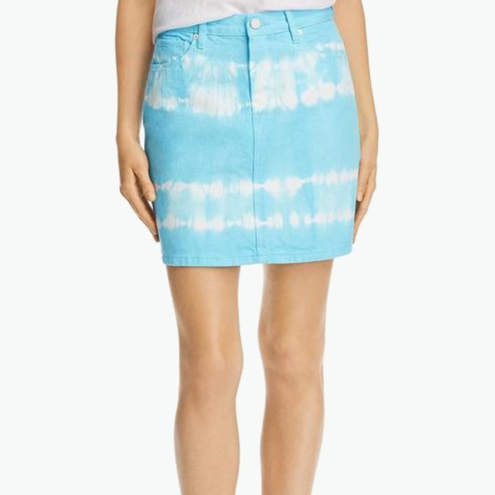 Tie Dye Short Denim Skirt